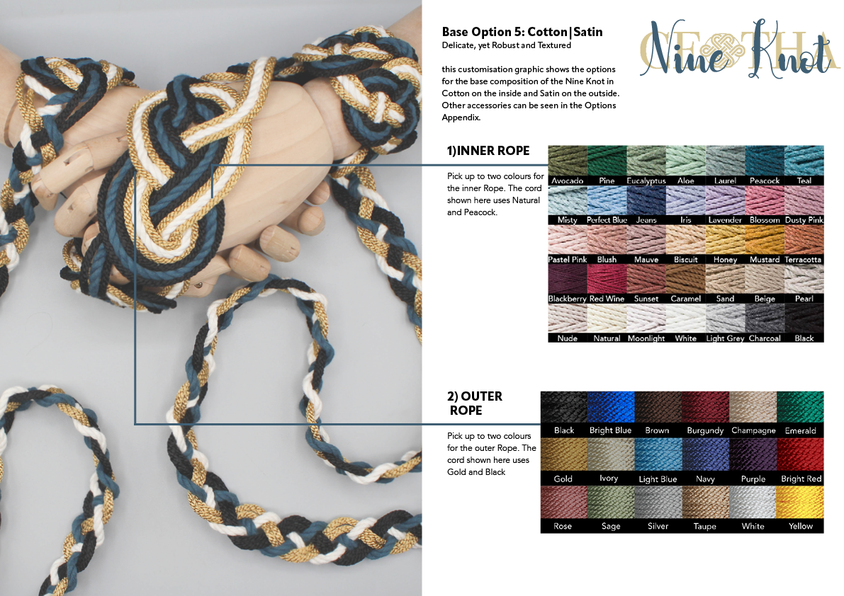 Nine Knot - Teal and Gold