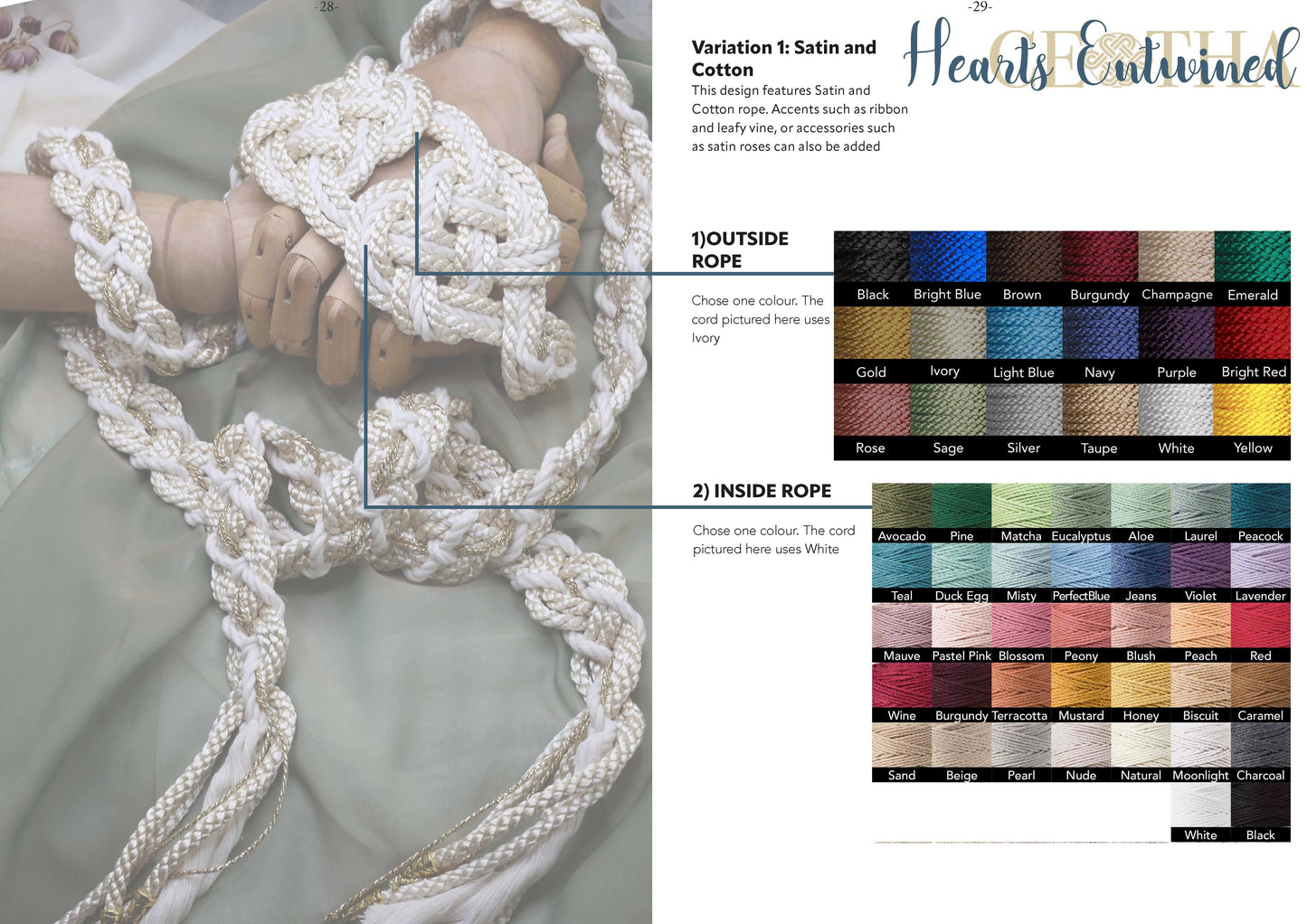 Hearts Entwined - Light Blue and Gold