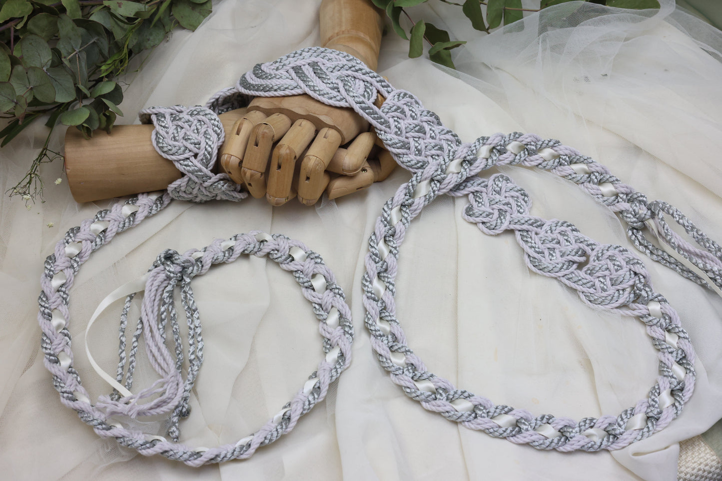 Ready-to-Ship Handfasting Cord – One of a Kind - Textured Nine Knot
