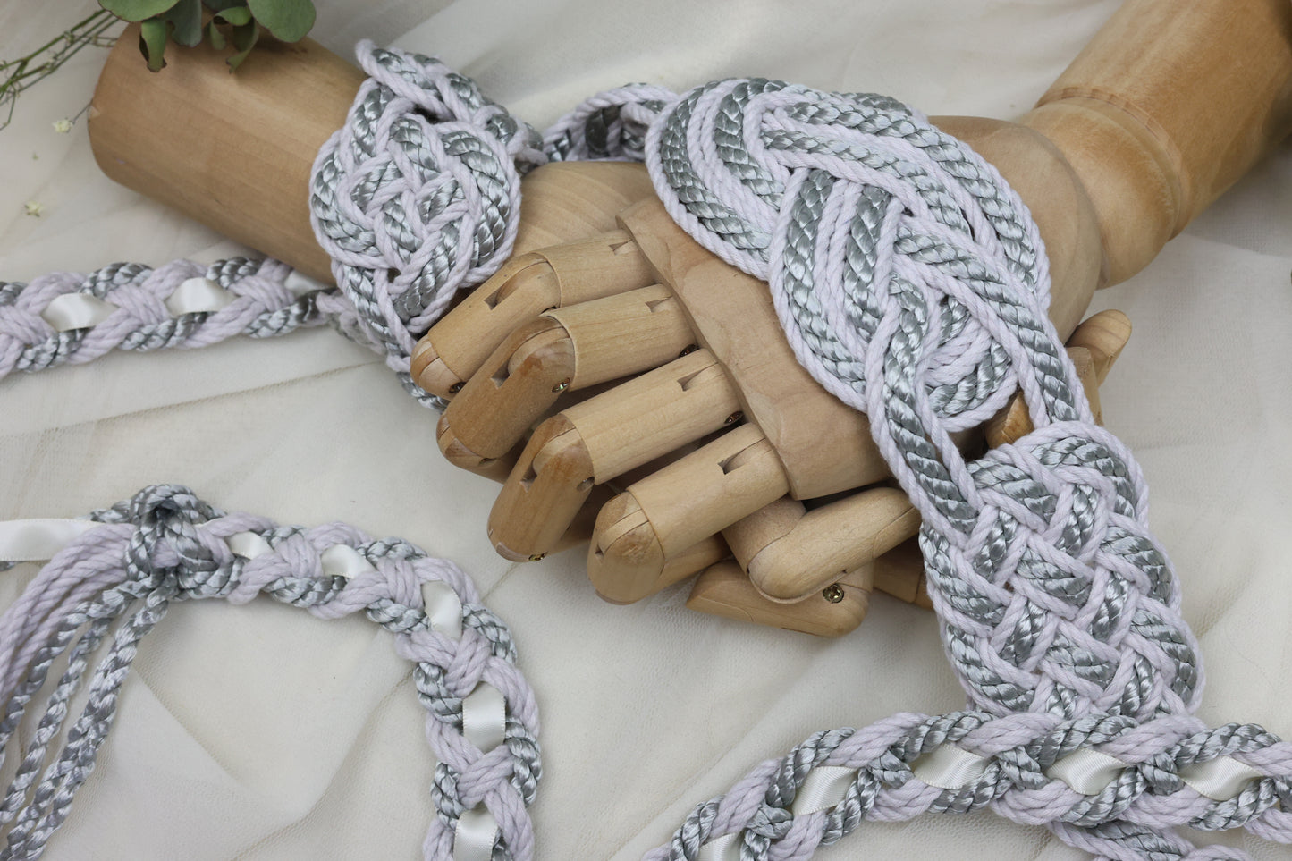 Ready-to-Ship Handfasting Cord – One of a Kind - Textured Nine Knot