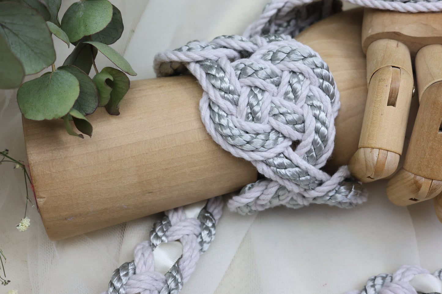 Ready-to-Ship Handfasting Cord – One of a Kind - Textured Nine Knot