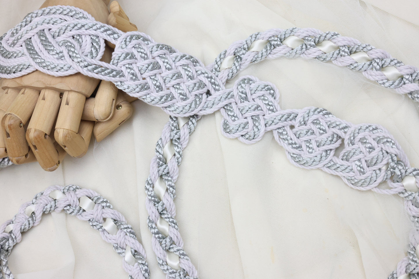 Ready-to-Ship Handfasting Cord – One of a Kind - Textured Nine Knot