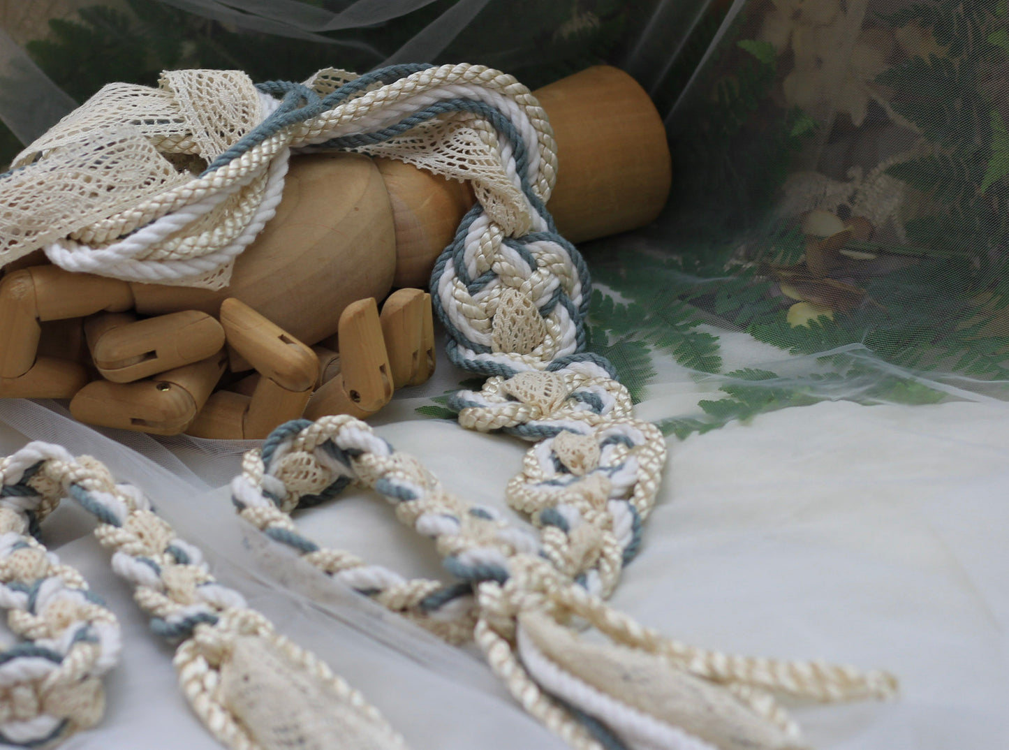 Ready-to-Ship Handfasting Cord – One of a Kind - Treasure Infinity Tie No.1