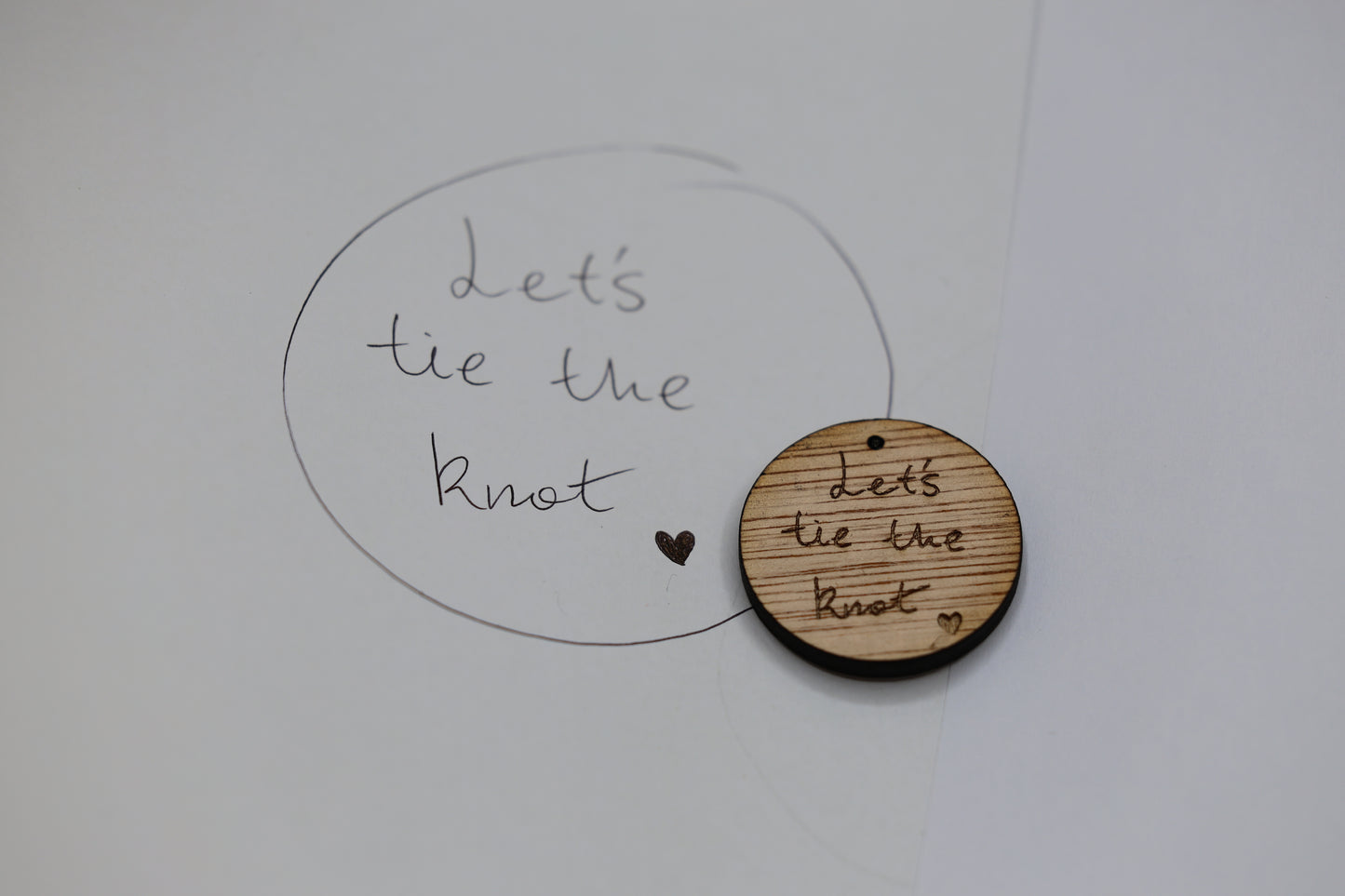 Your handwritten message on personalised charms