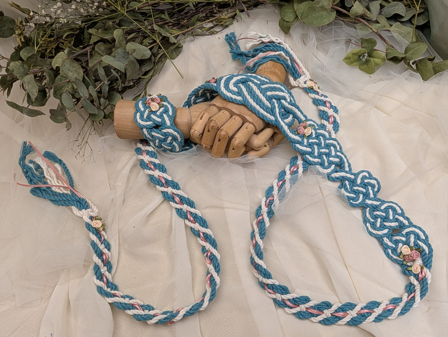 Ready-to-Ship Handfasting Cord – One of a Kind - All Cotton Nine Knot