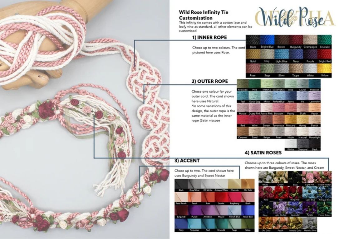 Wild Rose Infinity Tie - Sage Rose