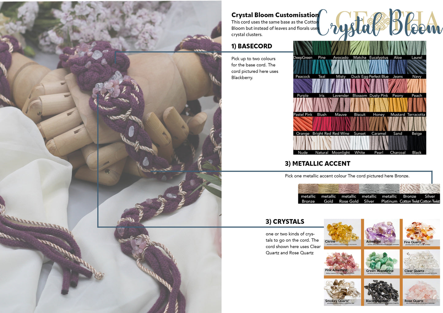 a brochure with a bunch of different colors of beads