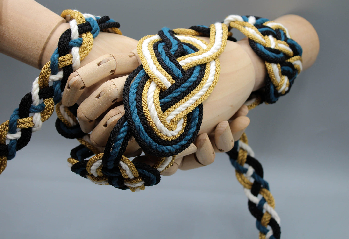 Nine Knot - Teal and Gold
