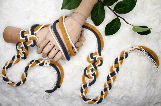 Sustainable cotton Infinity Love Knot Handfasting Cord (customisable)