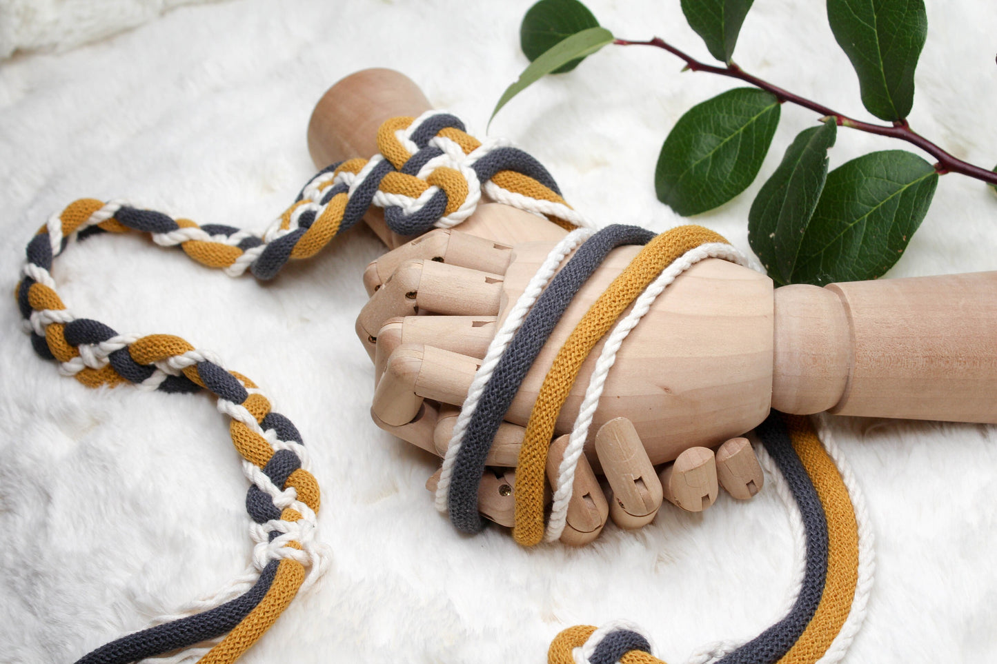 Sustainable cotton Infinity Love Knot Handfasting Cord (customisable)
