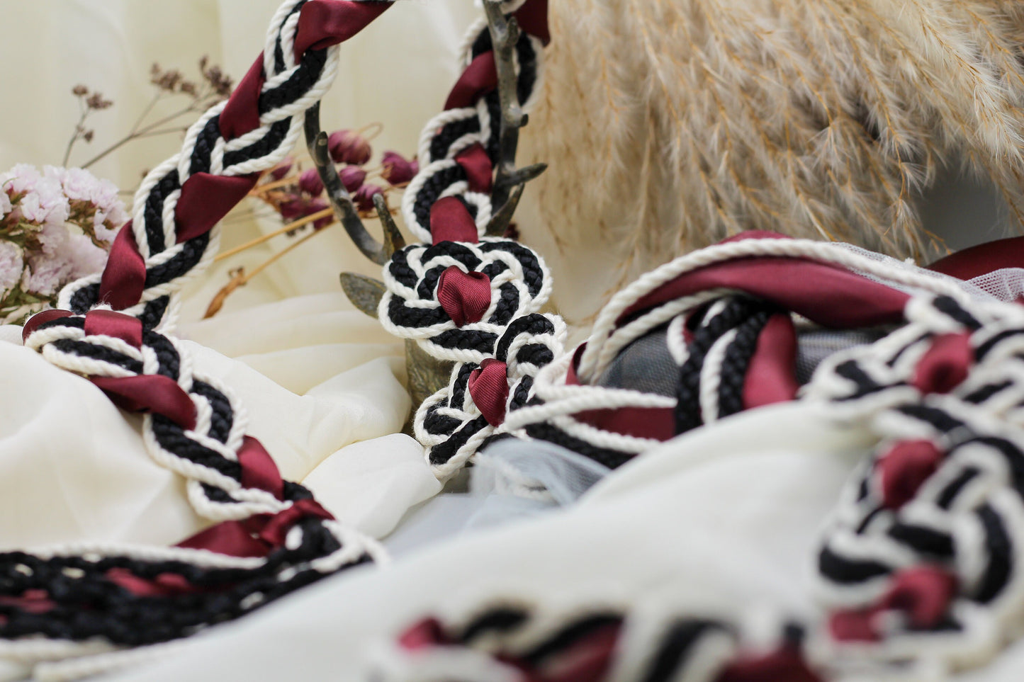 Magdalene Infinity Tie - Black and Burgundy