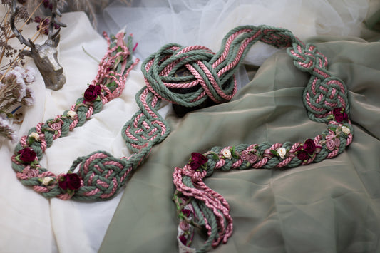 Wild Rose Infinity Tie - Sage Rose