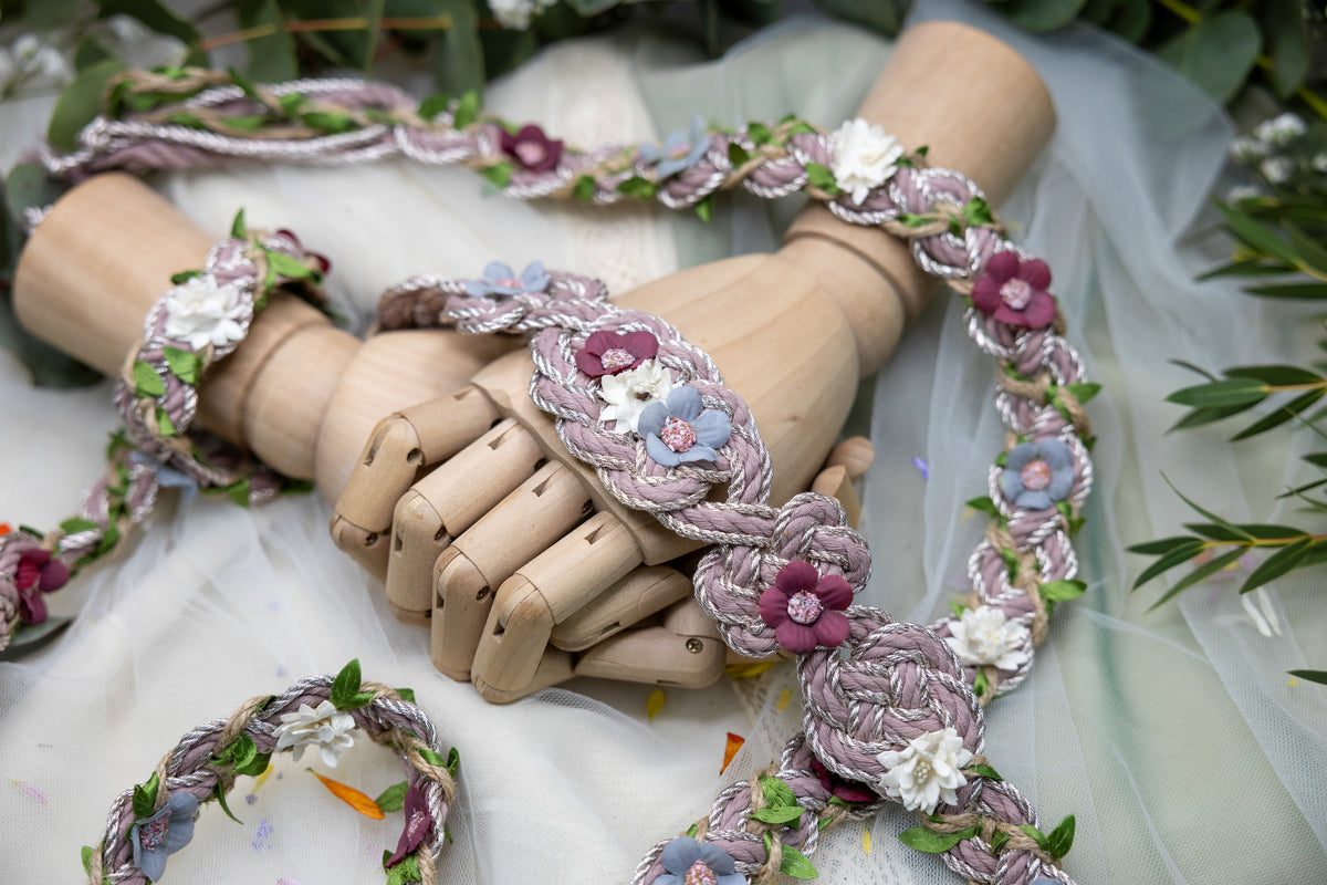 Mauve Spring Fae Garden Handfasting Cord - Ceotha
