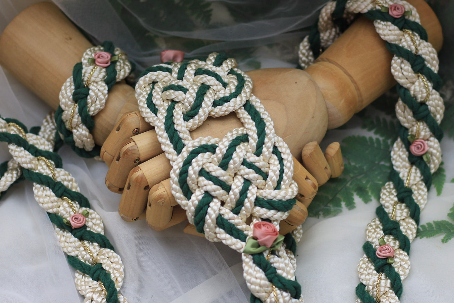 Ready-to-Ship Handfasting Cord – One of a Kind -  Hearts Entwined No.2
