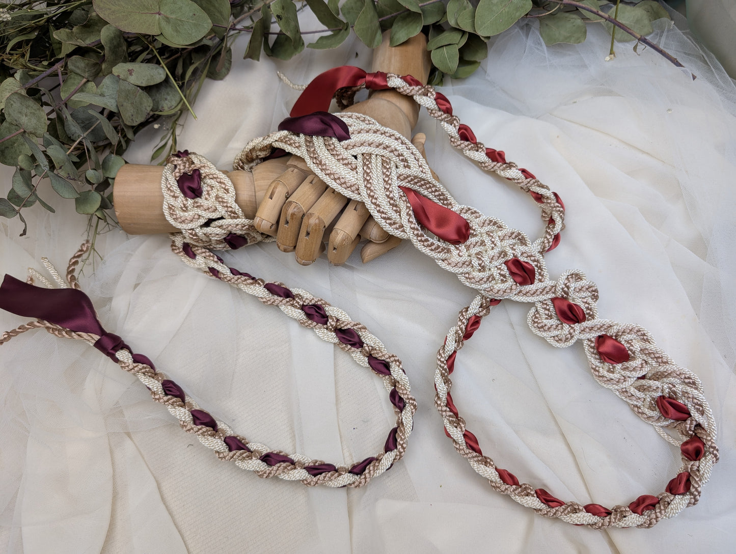 Ready-to-Ship Handfasting Cord – One of a Kind - Nine Knot Two Way Prestige