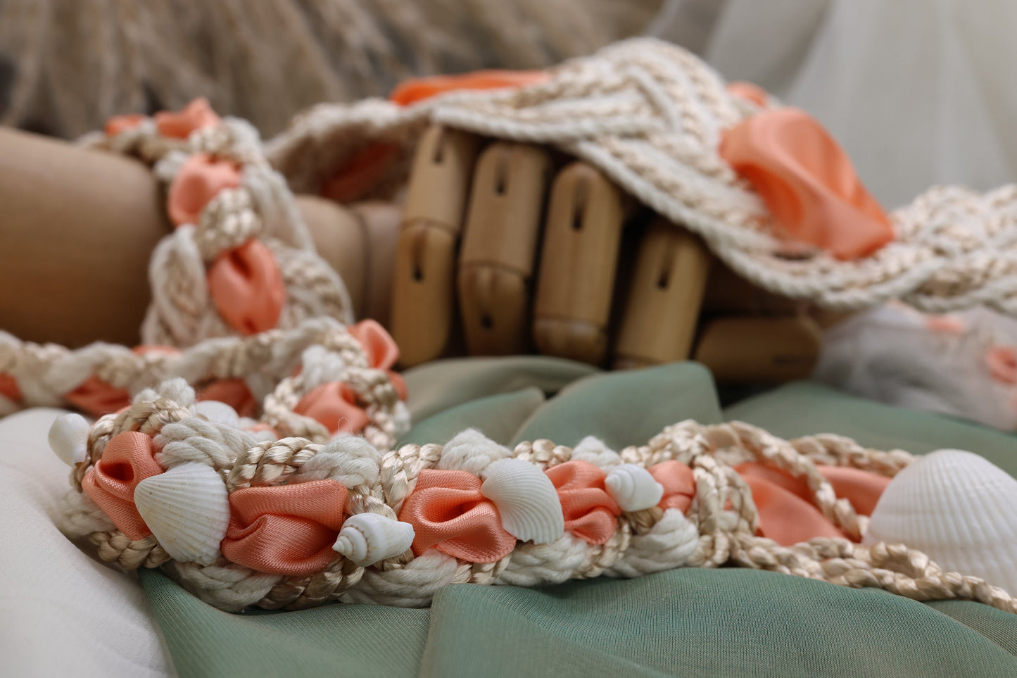 Nine Knot Ribbon and Seashells